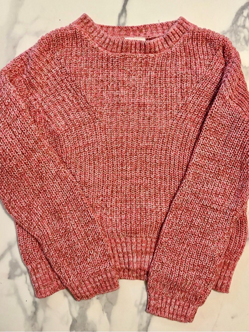 Seed Heritage Kids Rose Marled Crewneck Sweater - Picture 5 of 7